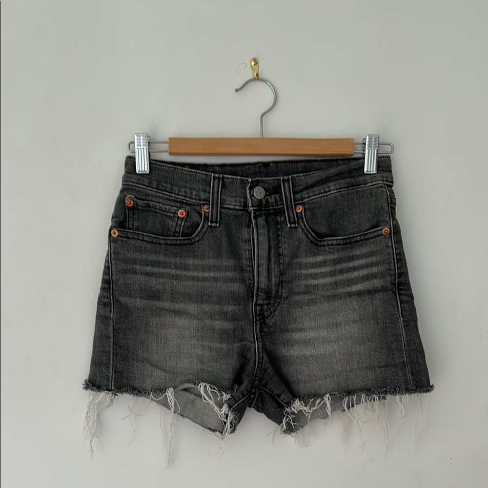 Levi's Black Jean Shorts Summer-Ready Distressed